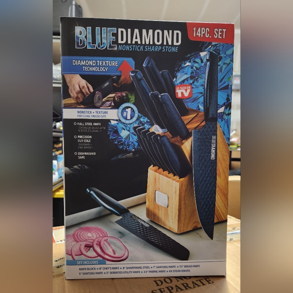 Blue Diamond 14pc Knife Block Set